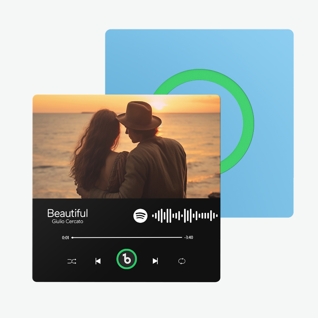 Neues 4.0-upgrade, Individueller Musik-kühlschrankmagnet, Geschenk Für Paare, Bunter Rahmen, Album-kühlschrankmagnet, Kann Lieder Abspielen - namenecklacede