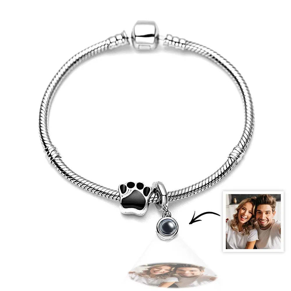 Projektionsarmbänder Aus Edelstahl, Individuelle Projektionsarmbänder, Gewebte Fotoarmbänder, Erinnerungsgeschenke - ihrenamenskettede