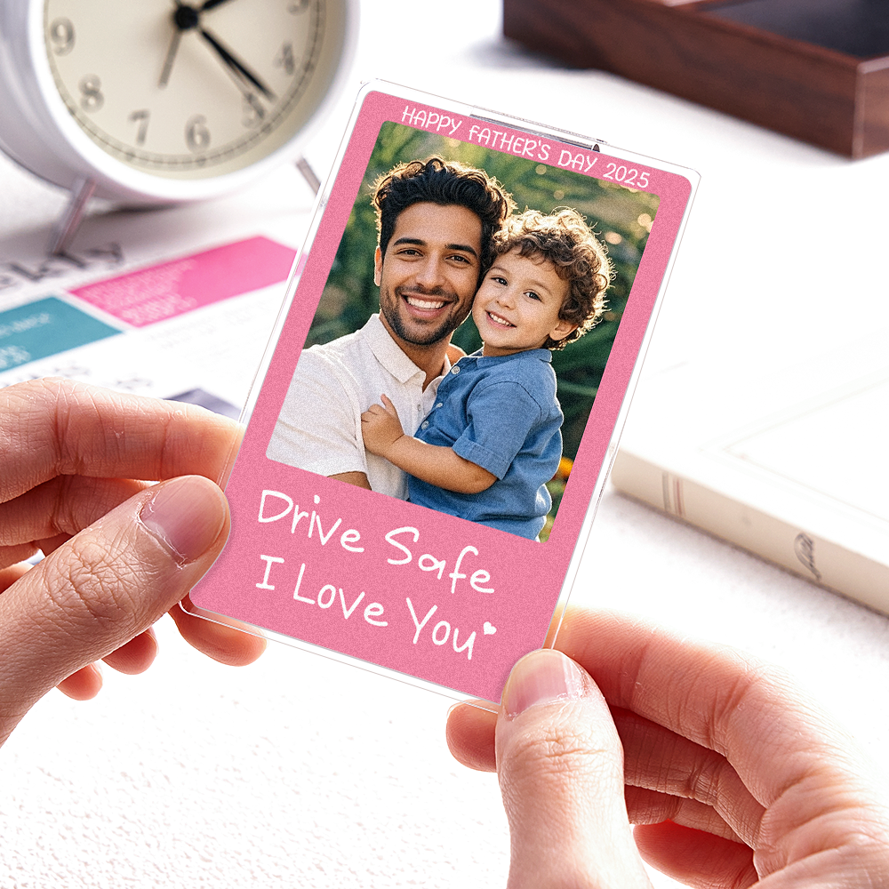 Sonnenblendenclip Mit Foto – Individueller Sonnenblendenclip „fahr Vorsichtig, Ich Liebe Dich" – Geschenkidee Fürs Auto - namenecklacede