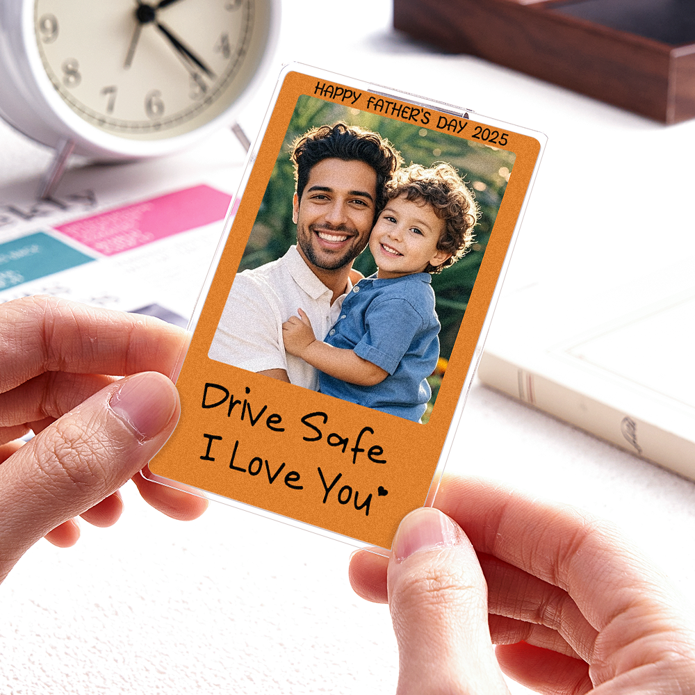 Sonnenblendenclip Mit Foto – Individueller Sonnenblendenclip „fahr Vorsichtig, Ich Liebe Dich" – Geschenkidee Fürs Auto - namenecklacede