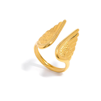Guardian Wings Ring Adjustable Angel Wings Protection Jewelry Elegant Angel Wing Ring Gift for Empowerment and Love