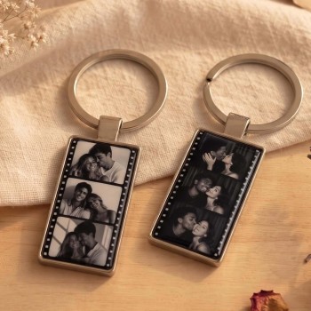Personalisierter Vintage-Filmrollen-Schlüsselanhänger, Individueller Doppelseitiger Foto-Schlüsselanhänger, Jahrestagsgeschenk Für Ihn - namenecklacede