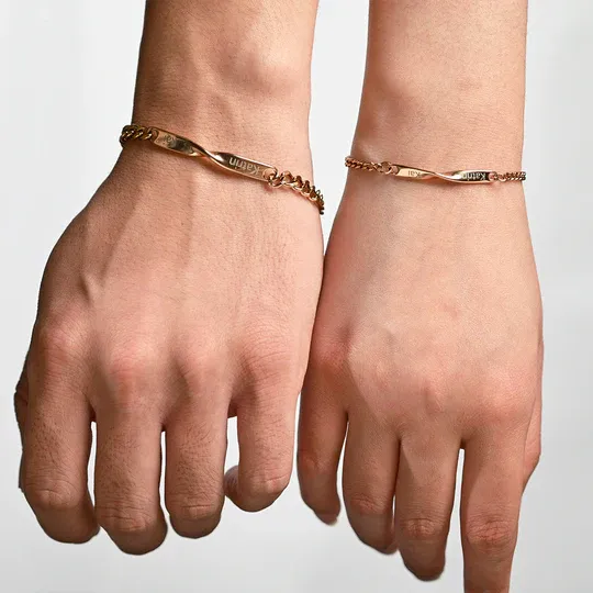 Individuell Gestaltetes Spiral-namensarmband Für Paare – Personalisiertes Spiral-armband Für Paare, Graviertes Geschenk Für Sie Und Ihn - namenecklacede