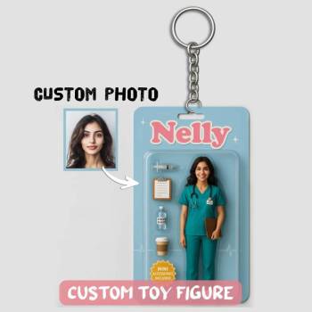 Benutzerdefinierte 3d-effekt Actionfigur Pack Verpackung Spielzeugbox Stil Kunst Geschenk Personalisierte Acryl Schlüsselanhänger Geschenk Für Mutter - namenecklacede