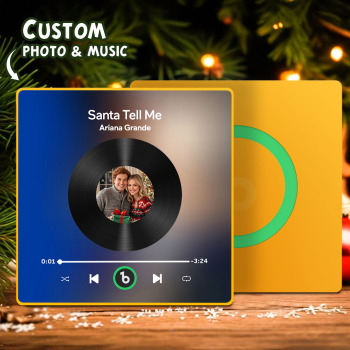 Neues 4.0-upgrade, Individueller Musik-kühlschrankmagnet, Geschenk Für Paare, Bunter Rahmen, Album-kühlschrankmagnet, Kann Lieder Abspielen - namenecklacede