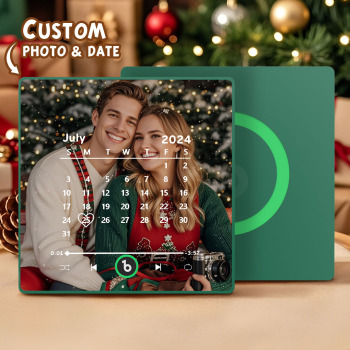 Personalisierter Musik-kühlschrankmagnet Mit Buntem Rahmen, Personalisierter Kalender-kühlschrankmagnet Mit Foto, Hochzeitsgeschenk - namenecklacede