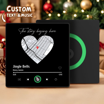 Personalisierter Musik-kühlschrankmagnet Mit Buntem Rahmen, Personalisierter Herzkarten-kühlschrankmagnet Mit Foto, Jubiläumsgeschenk Für Paare - namenecklacede