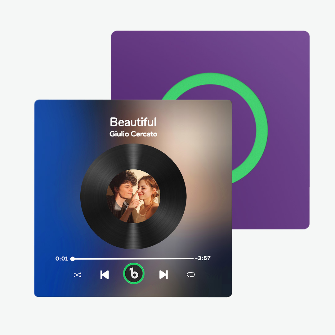 Neuer 4.0-upgrade-kühlschrankmagnet Mit Benutzerdefinierter Musik, Bunter Rahmen, Album-kühlschrankmagnet, Kann Lieder Abspielen, Geschenk Für Paare, Kann Ihre Musik Hochladen - namenecklacede