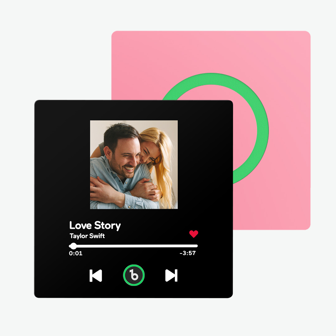 Neuer 4.0-upgrade-kühlschrankmagnet Mit Benutzerdefinierter Musik, Bunter Rahmen, Album-kühlschrankmagnet, Kann Lieder Abspielen, Geschenk Für Paare, Kann Ihre Musik Hochladen - namenecklacede