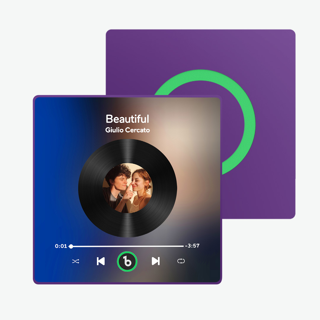 Neuer 4.0-upgrade-kühlschrankmagnet Mit Benutzerdefinierter Musik, Bunter Rahmen, Album-kühlschrankmagnet, Kann Lieder Abspielen, Geschenk Für Paare, Kann Ihre Musik Hochladen - namenecklacede