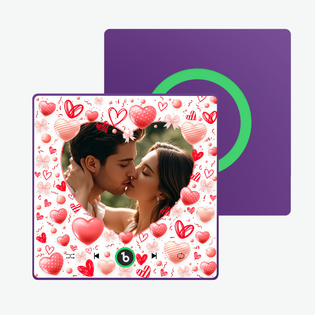 Neuer 4.0-upgrade-kühlschrankmagnet Mit Benutzerdefinierter Musik, Bunter Rahmen, Album-kühlschrankmagnet, Kann Lieder Abspielen, Geschenk Für Paare, Kann Ihre Musik Hochladen - namenecklacede