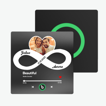 Personalisierter Musik-kühlschrankmagnet, Unendliche Liebe, Album-kühlschrankmagnet, Valentinstagsgeschenke, Bunt - namenecklacede
