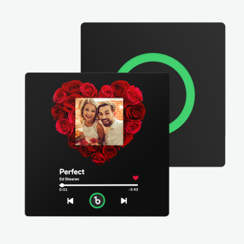 Individueller Musik-kühlschrankmagnet Mit Rose Und Foto, Buntes Album-kühlschrankmagnet, Geschenke Für Sie - namenecklacede