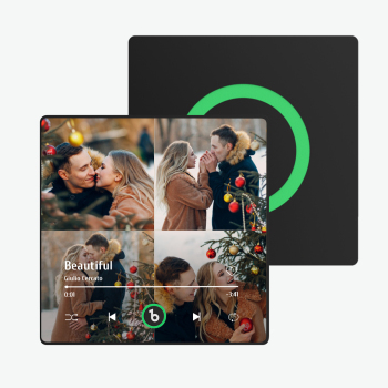 Personalisierter Musik-kühlschrankmagnet Mit Buntem Rahmen, Personalisierter Album-kühlschrankmagnet, Der Lieder Abspielen Kann, Weihnachtsgeschenk - namenecklacede