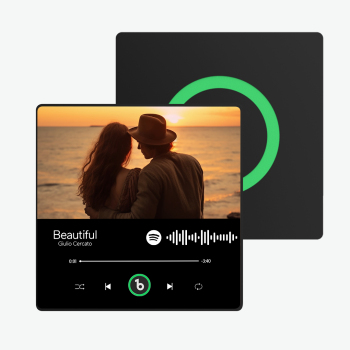 Benutzerdefinierter Musik-kühlschrankmagnet, Spotify-album-kühlschrankmagnet, Jubiläumsgeschenke, Bunt - namenecklacede