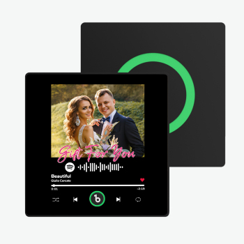 Personalisierter Musik-kühlschrankmagnet Mit Buntem Rahmen, Personalisierter Spotify-kühlschrankmagnet Mit Foto, Hochzeitsgeschenk - namenecklacede