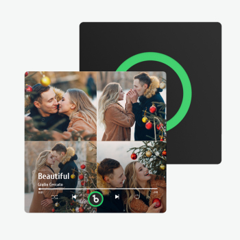 Individueller Musik-kühlschrankmagnet, Buntes Album, Kühlschrankmagnet, Geschenke Für Paare, 4 Fotos - namenecklacede