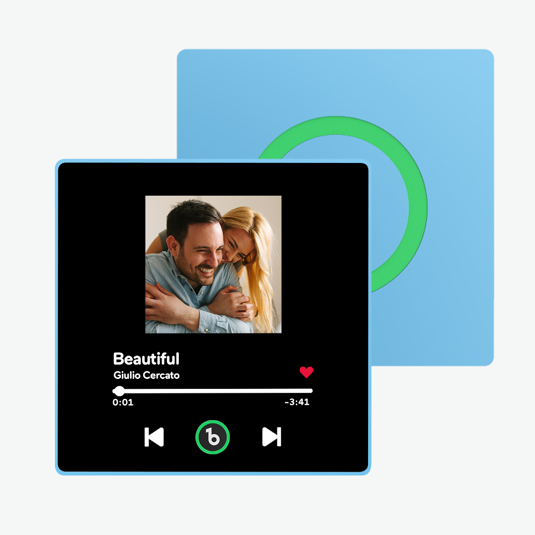 Personalisierter Musik-kühlschrankmagnet, Bunter Rahmen, Personalisierter Album-kühlschrankmagnet, Der Lied Abgespielt Werden Kann, Jubiläumsgeschenk Für Paare - namenecklacede