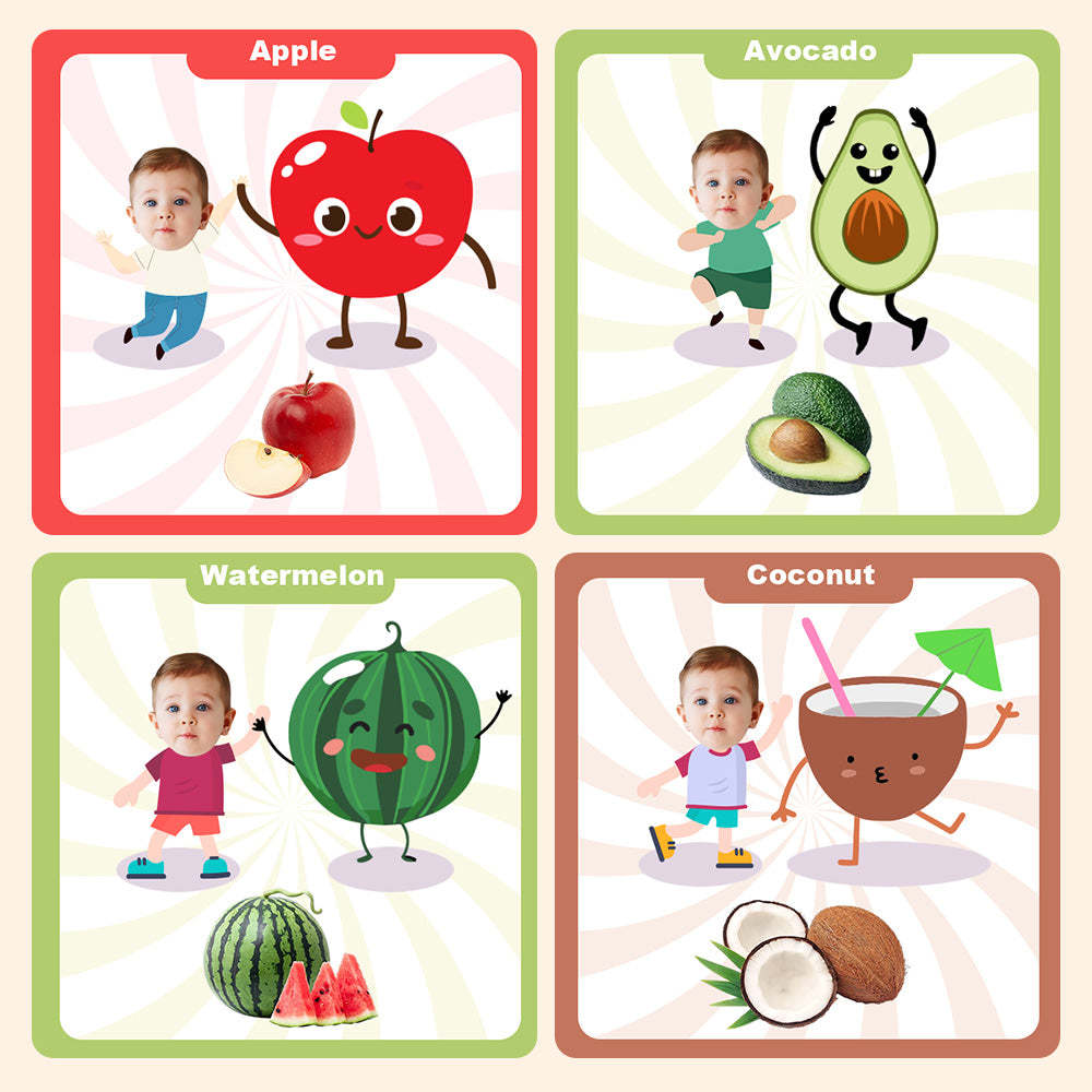 Baby's First Food Book Geschenke Mit Individuellem Namen Und Gesicht Für Das Baby - ihrenamenskettede