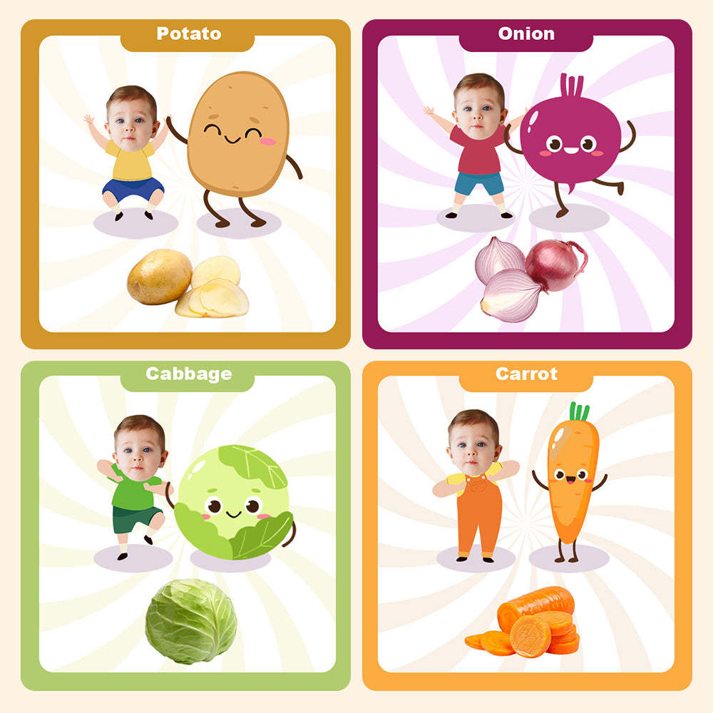 Baby's First Food Book Geschenke Mit Individuellem Namen Und Gesicht Für Das Baby - ihrenamenskettede