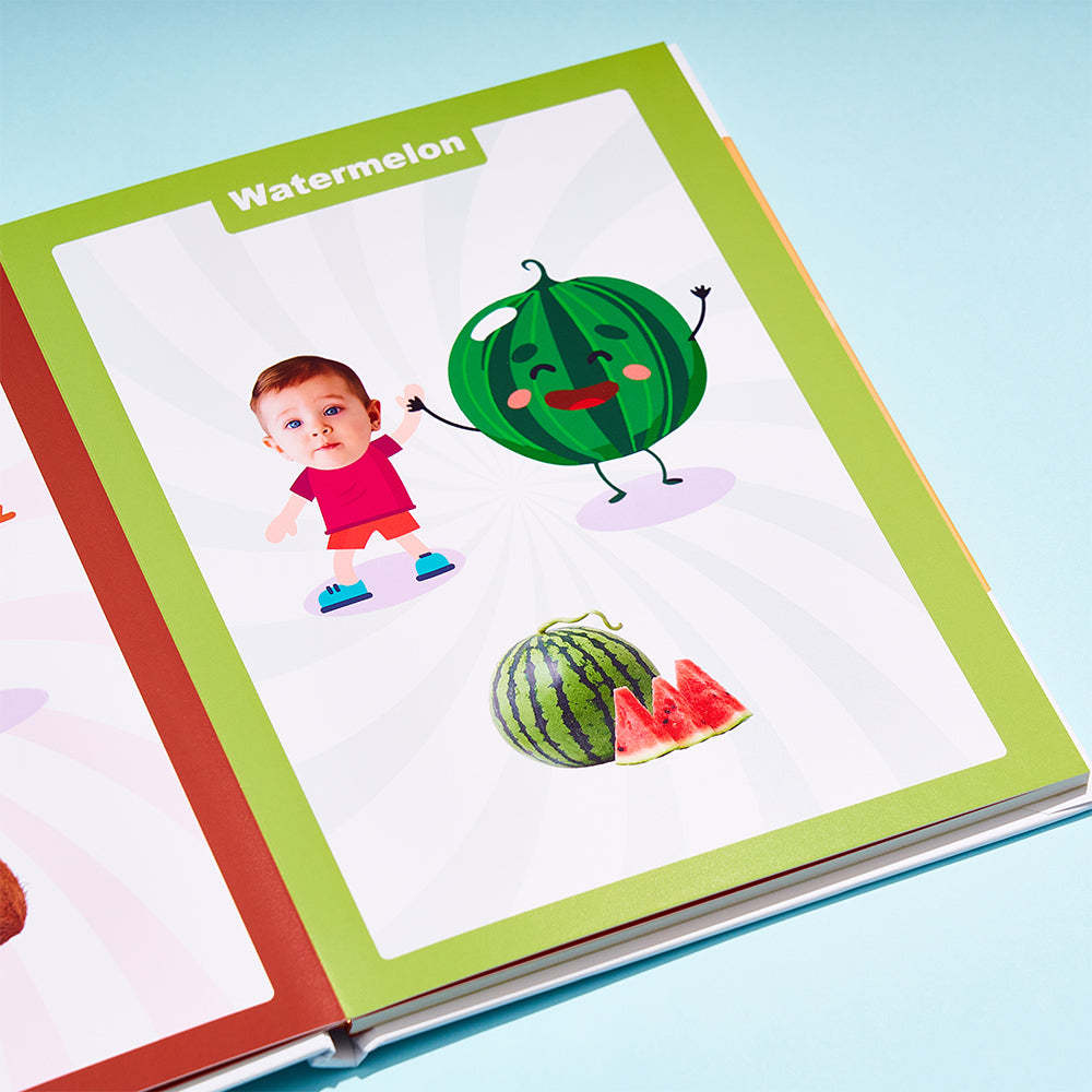 Baby's First Food Book Geschenke Mit Individuellem Namen Und Gesicht Für Das Baby - ihrenamenskettede