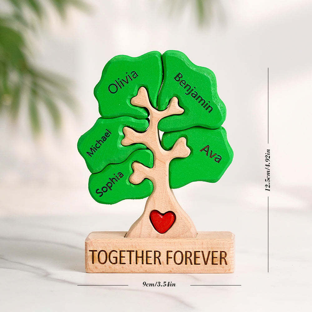 Holzstammbaum-puzzle Mit Individuellen Namen, Heimdekoration, Einweihungsgeschenke - ihrenamenskettede