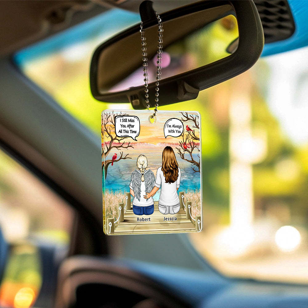 Individuell Gestalteter Auto-anhänger Als Erinnerungsgeschenk Für Familie, Freunde, Geschwister Und Verstorbene – Acryl-anhänger - namenecklacede