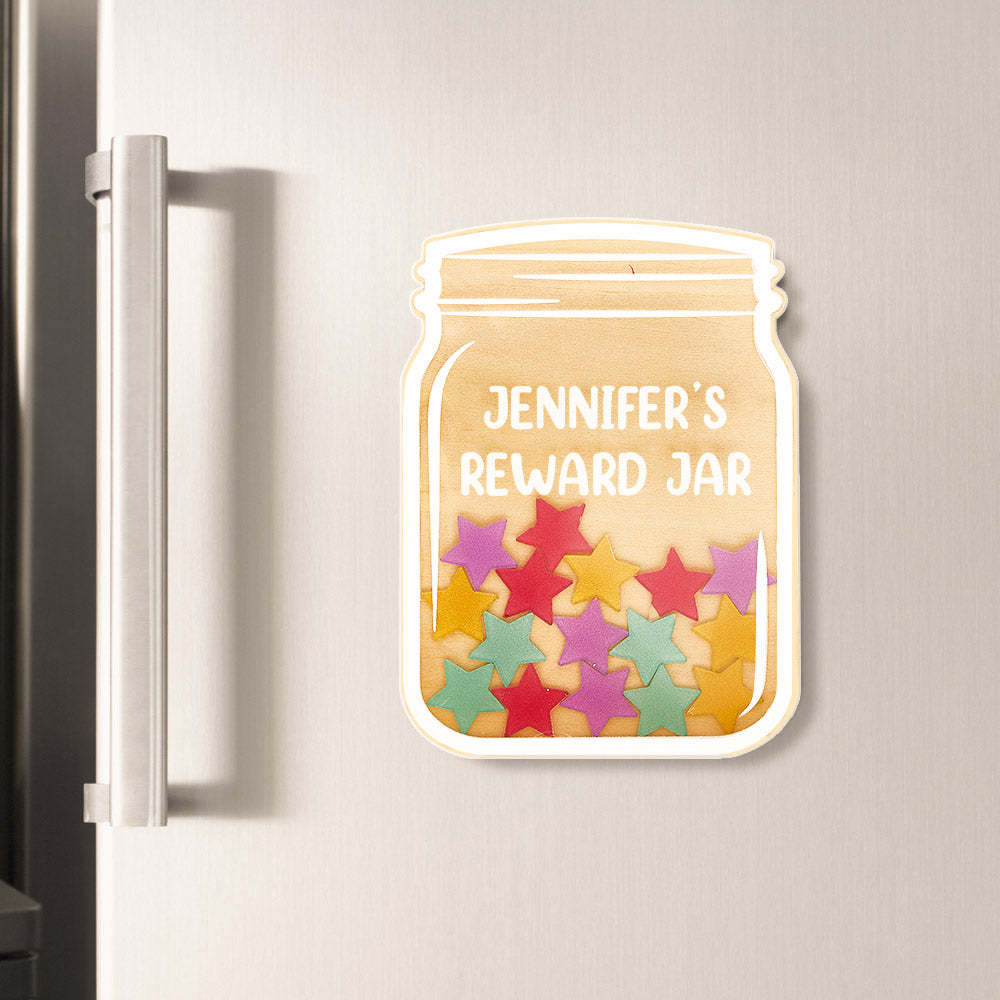 Personalisiertes Sterne-belohnungsglas Mit Individuellem Text, Magnetische Pinnwand, Verhaltensglas, Geschenk Für Studenten - ihrenamenskettede