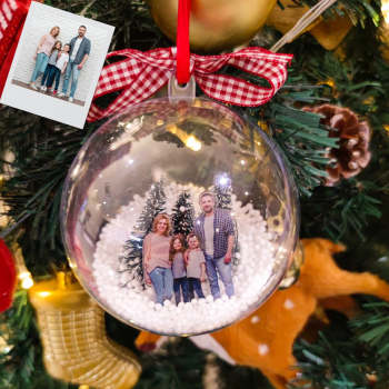 Personalisierter Foto-weihnachtskugel-ornament, Personalisierter 3d-kugelschmuck Für Den Weihnachtsbaum - ihrenamenskettede