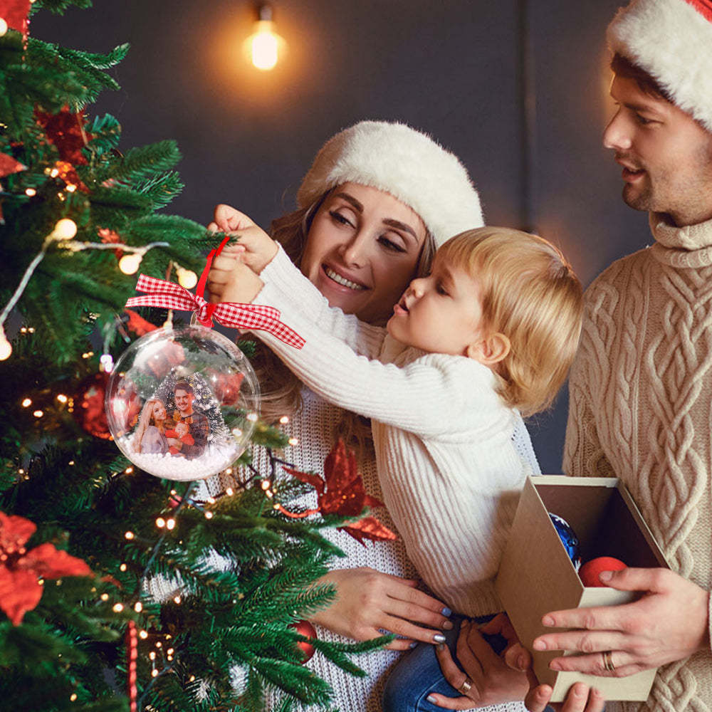 Personalisierte Foto-weihnachtskugelverzierung, Individuelle 3d-kugelverzierung Für Weihnachtsgeschenke - ihrenamenskettede