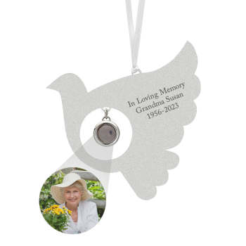 Personalized Projection Ornament Custom Photo Bird Ornament for Memorial Gifts - NameNecklace