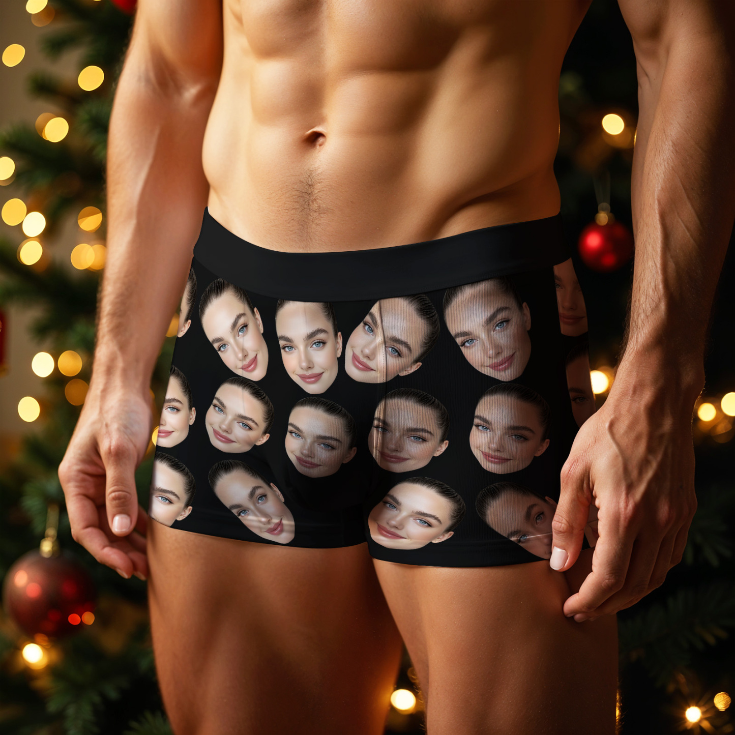 Benutzerdefinierte Big Face Boxer Personalisierte Boxershorts Für Freund - namenecklacede