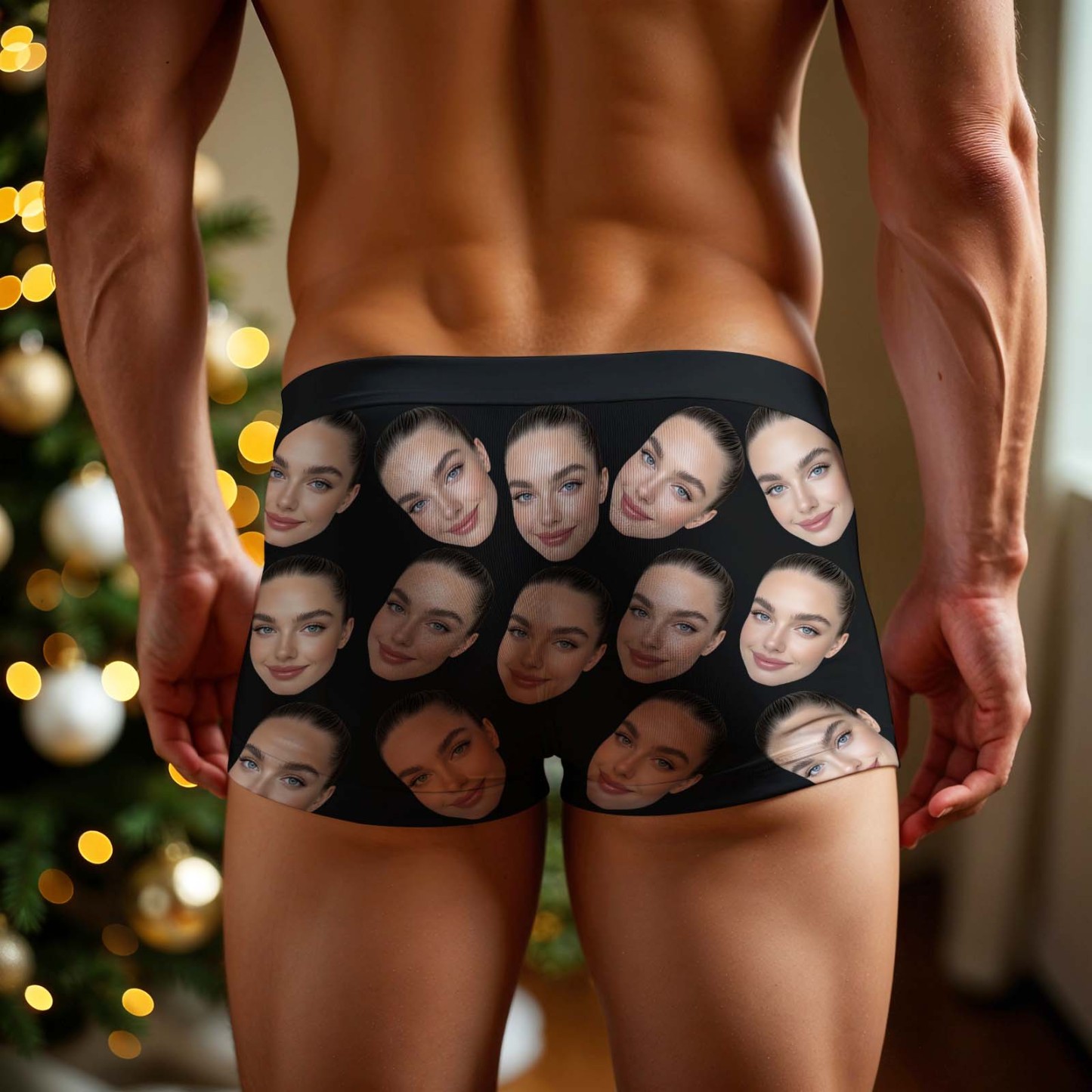 Benutzerdefinierte Big Face Boxer Personalisierte Boxershorts Für Freund - namenecklacede