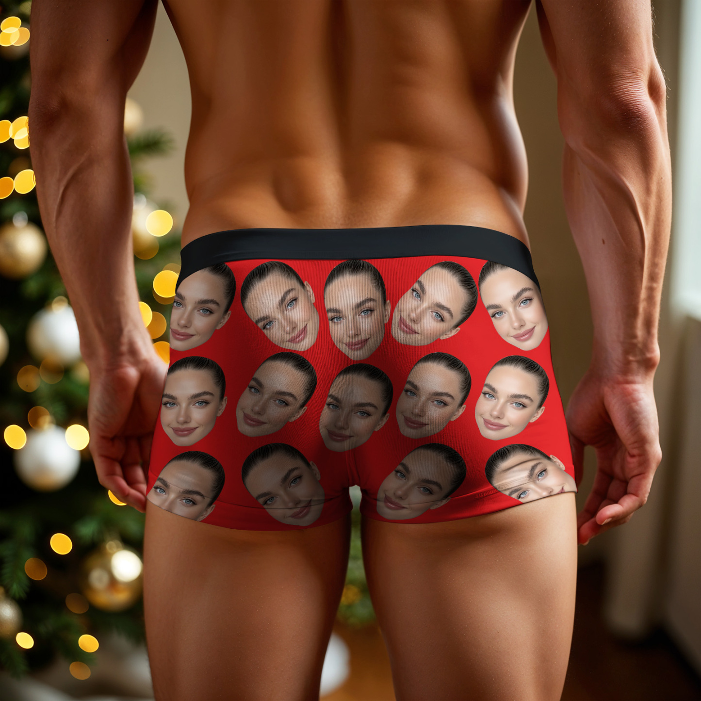 Benutzerdefinierte Big Face Boxer Personalisierte Boxershorts Für Freund - namenecklacede