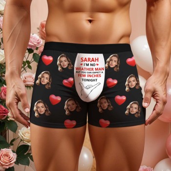 Benutzerdefinierte Herren-boxershorts Mit Personalisiertem Gesicht Und Namen – Sie Können Heute Abend Ein Paar Zentimeter Erwarten - namenecklacede