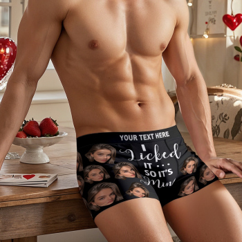 Personalisierter Big Face Boxer Für Herren „it's Mine" Valentinstag Lustiges Geschenk Für Ihn - namenecklacede