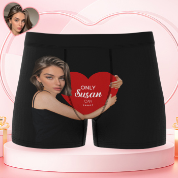 Benutzerdefinierte Herren-boxershorts Mit Personalisiertem Gesicht Und Namen, Hold Love, Valentinstagsgeschenk - namenecklacede