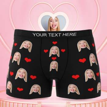 Geschenk Für Männer Benutzerdefinierte Herz Boxershorts - namenecklacede