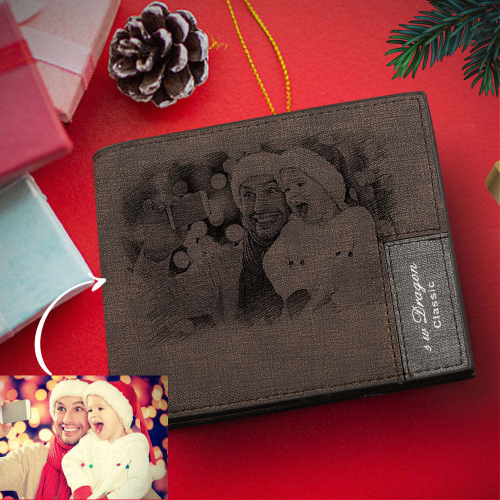 Personalisierte Doppel Seitige Foto Brieftasche