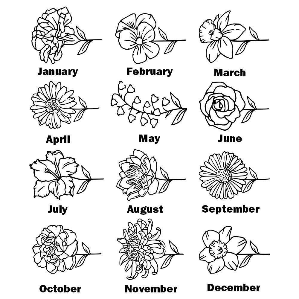 Personalisierte Geburtsblumen-geldbörse Aus Leder Mit Perlenarmband, Geschenk Für Sie - ihrenamenskettede