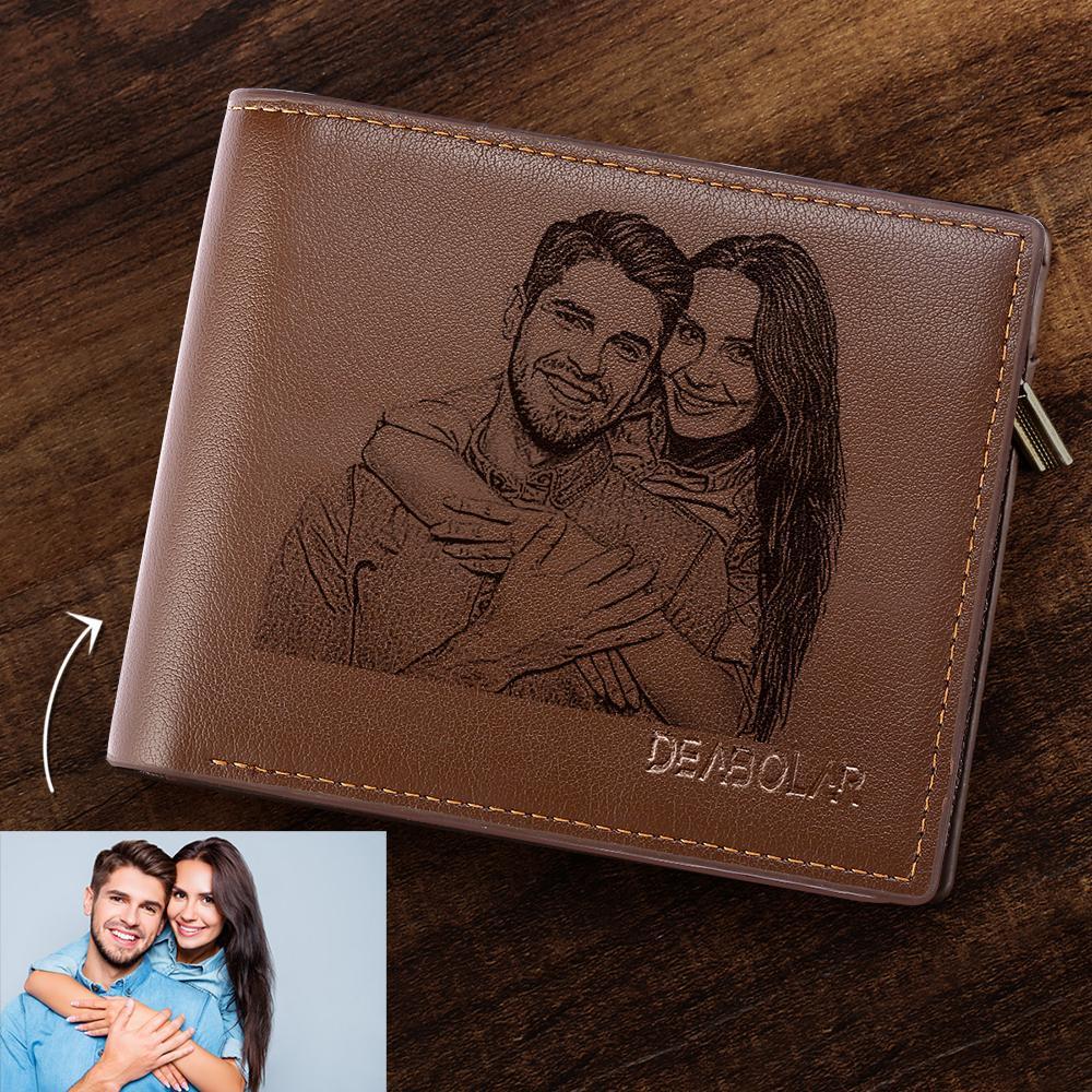 Vatertags Geschenke Vaters Geburtstagsgeschenk - Benutzerdefiniert e Foto Gravierte Brieftasche