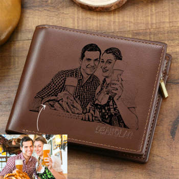 Benutzerdefinierte Oktoberfest Geburtstagsgeschenk - Benutzerdefiniert e Foto Gravierte Brieftasche