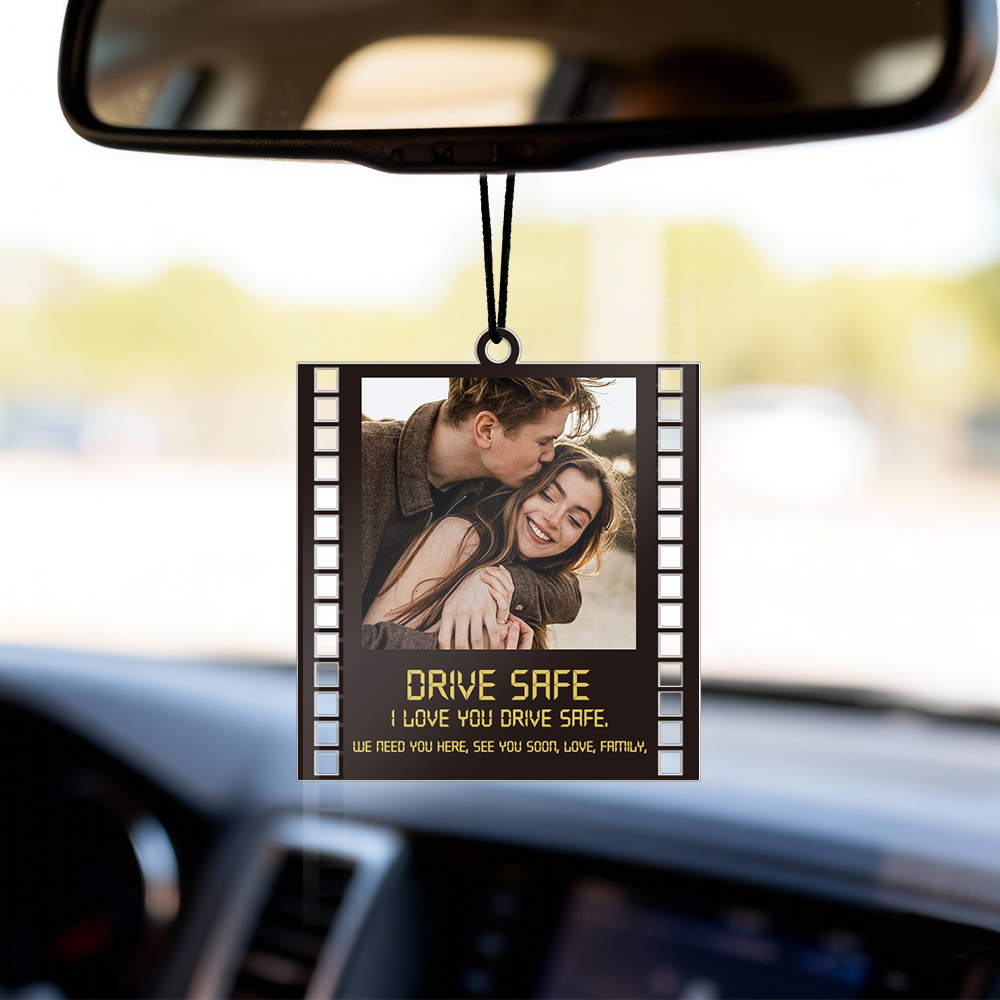 Personalisierter Auto-anhänger Mit Foto, Weihnachtsgeschenk Für Den Freund, Geschenk Für Sicheres Fahren, Geschenk Für Das Erste Auto, Valentinstagsgeschenk Für Den Freund, Geschenk Für Ihn - namenecklacede