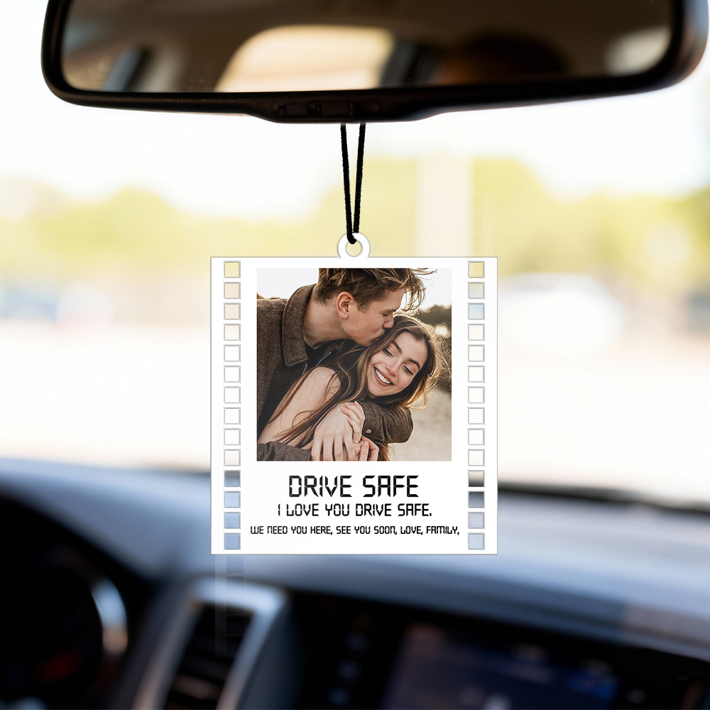 Personalisierter Auto-anhänger Mit Foto, Weihnachtsgeschenk Für Den Freund, Geschenk Für Sicheres Fahren, Geschenk Für Das Erste Auto, Valentinstagsgeschenk Für Den Freund, Geschenk Für Ihn - namenecklacede
