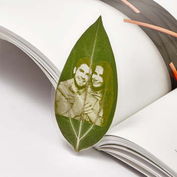 Personalisiertes Foto-blatt-lesezeichen, Individuelle Blatt-schnitz-lesezeichen, Blatt-schnitz-kunst, Einzigartiges Geschenk Für Den Leser - ihrenamenskettede