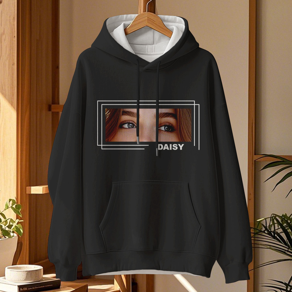 Einzigartiger Hoodie Mit Augenmotiv – Personalisiertes T-shirt Mit Augenmotiv Für Ihre Liebsten – Einzigartige Augenskizze Nach Foto – Geschenk Für Ihre Liebsten - namenecklacede