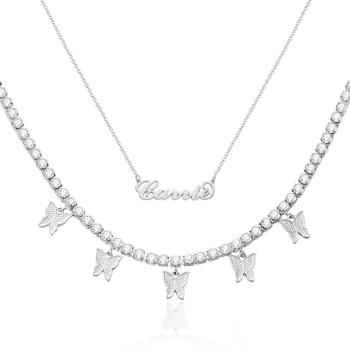 Carrie Style Name Halskette Mit Schmetterling Anhänger Halskette Einzigartige Geschenke
