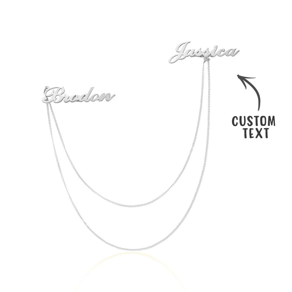 Personalisierte Namensbrosche, Personalisierte Vintage-anstecknadel, Geschenke Für Paare - ihrenamenskettede