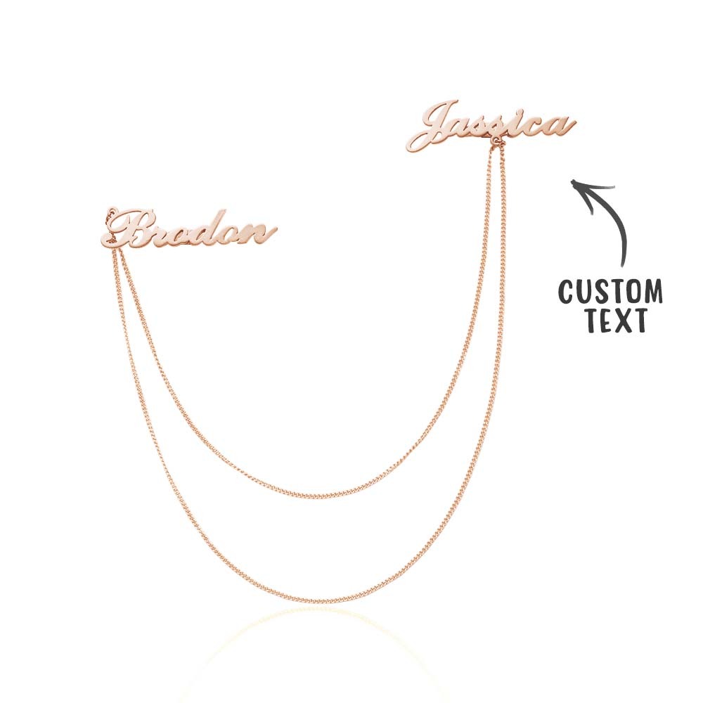 Personalisierte Namensbrosche, Personalisierte Vintage-anstecknadel, Geschenke Für Paare - ihrenamenskettede