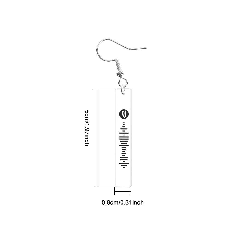 Benutzerdefinierte Spotify-code-ohrringe Für Sie - ihrenamenskettede
